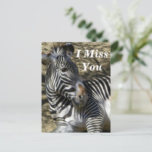 Miss You_ Postkarte (Stehend Vorderseite)