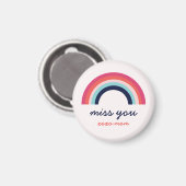 Miss You Rainbow in Pink und Blue Magnet (Vorderseite/Rückseite)