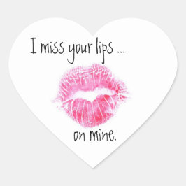 Miss Your Lips Heart Aufkleber
