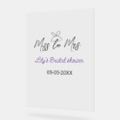 Miss zu Brautparty Name Datum Jahr vor Acrylschild (Winkel)