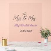 Miss zu Brautparty Name Datum Jahr vor Acrylschild (Hochzeit)