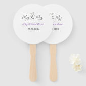 Miss zu Brautparty Name Datum Jahr vor Fächer (Vorne und Hinten)