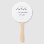 Miss zu Brautparty Name Datum Jahr vor Fächer (Vorderseite)