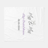 Miss zu Brautparty Name Datum Jahr vor Fleecedecke (Vorderseite (Horizontal))