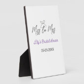 Miss zu Brautparty Name Datum Jahr vor Fotoplatte (Seite)