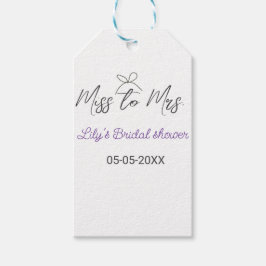 Miss zu Brautparty Name Datum Jahr vor Geschenkanhänger