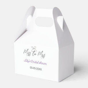 Miss zu Brautparty Name Datum Jahr vor Geschenkschachtel