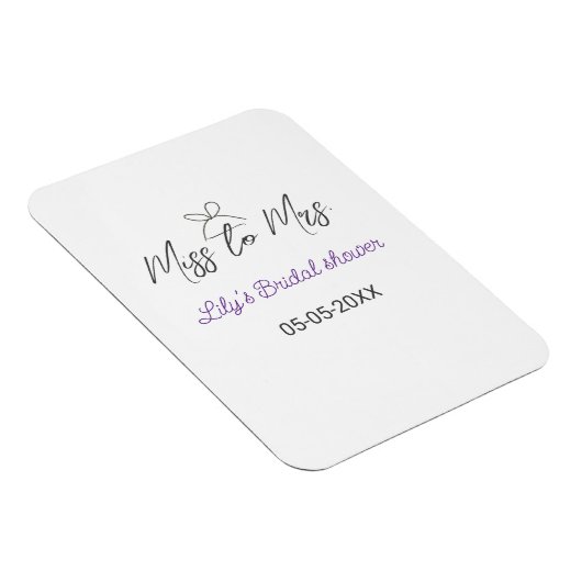 Miss zu Brautparty Name Datum Jahr vor Magnet (Rechte Seite)