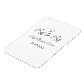 Miss zu Brautparty Name Datum Jahr vor Magnet (Linke Seite)