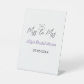 Miss zu Brautparty Name Datum Jahr vor Sockelschild (Vorderseite)