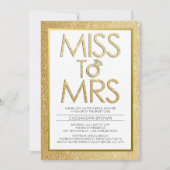 Miss zu Frau - Bridal Shower Einladung (Vorderseite)