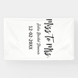 Miss zu Mrs. Brautparty stylish simple add name Banner