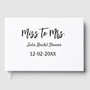 Miss zu Mrs. Brautparty stylish simple add name Gästebuch