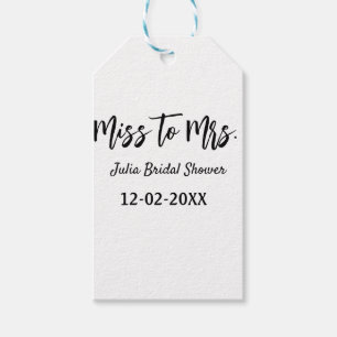 Miss zu Mrs. Brautparty stylish simple add name Geschenkanhänger