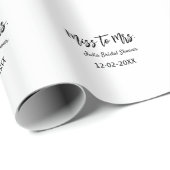 Miss zu Mrs. Brautparty stylish simple add name Geschenkpapier (Rolleneckpunkt)