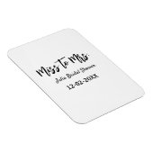 Miss zu Mrs. Brautparty stylish simple add name Magnet (Rechte Seite)