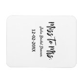 Miss zu Mrs. Brautparty stylish simple add name Magnet (Horizontal)