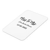 Miss zu Mrs. Brautparty stylish simple add name Magnet (Linke Seite)