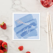 Miss zu Mrs Dusk Blueschwung Serviette (Beispiel)