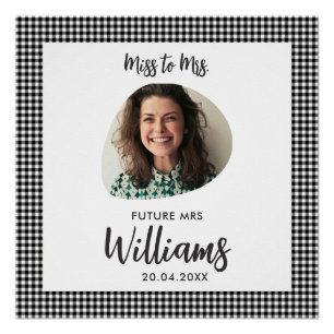 Miss zu Mrs Future Mrs Boho Brautparty Poster