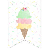 Miss zu Mrs. Ice Cream Brautparty Banner (Erste Fahne)