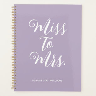 Miss zu Mrs. Modern Simple Wedding Planner Noteboo Planer