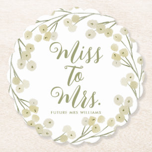 Miss zu Mrs Moderne elegante Bridal Shower  Untersetzer