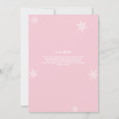 Miss zu Mrs. Pink Weihnachts Brautparty Einladung (Rückseite)