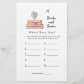 Miss zu Mrs. "Wo waren sie?" Brautparty Flyer (Vorne)