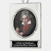 Missa Solemnis: Ludwig Beethoven Klassische Musik Banner-Ornament Silber (Links)