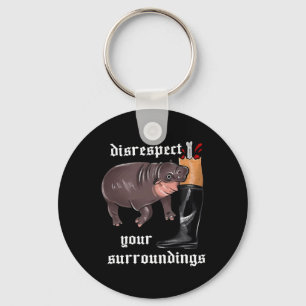 Missachten Sie Ihre Umgebung Moo Deng Funny Design Schlüsselanhänger