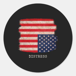 Missbehagen Nach unten Amerikanisch Patriotisch 4. Runder Aufkleber