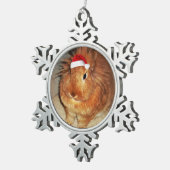 MissbilligenHäschen-Sankt-Verzierung Schneeflocken Zinn-Ornament (Rechts)