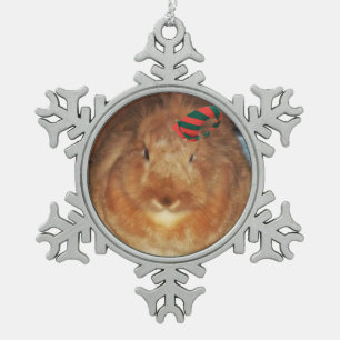 MissbilligenHäschen-Verzierung Schneeflocken Zinn-Ornament
