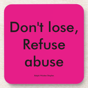 Missbrauch Getränkeuntersetzer