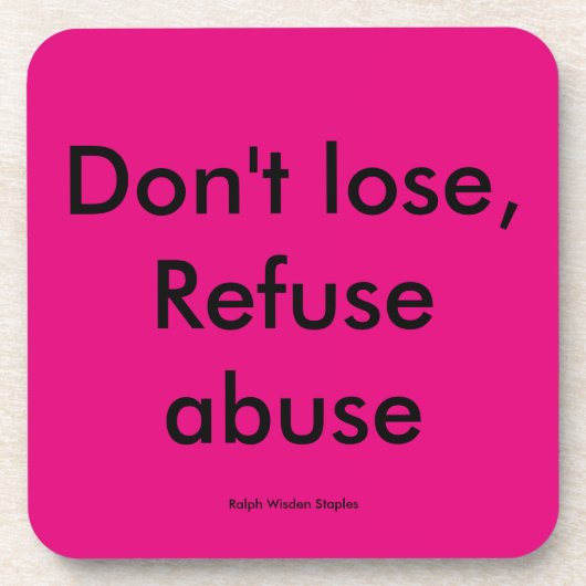 Missbrauch Getränkeuntersetzer (Vorderseite)