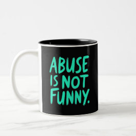 Missbrauch ist nicht lustig zweifarbige tasse