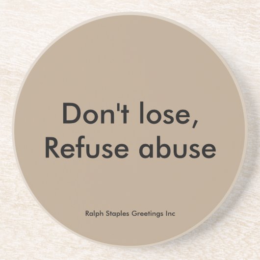 Missbrauch Sandstein Untersetzer (Vorne)