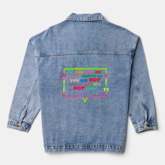 Missbrauch Survivor Jeansjacke (Rückseite)