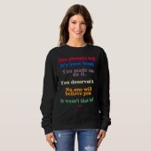 Missbrauch Survivor Sweatshirt (Vorne ganz)