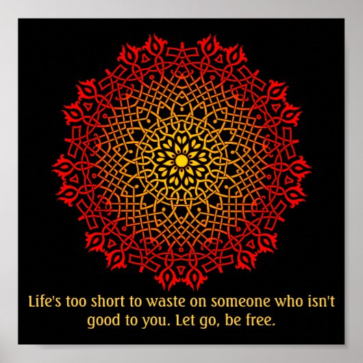 Missbrauch Überlebende Mandala Inspiration Poster (Vorne)