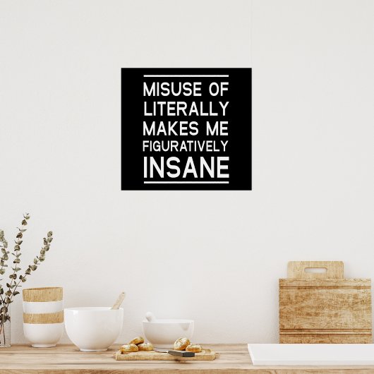 Missbrauch wörtlich poster (Küche)