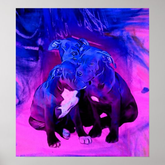 Missbrauchte Pit Bull Welpe Hunde, Glaube, Hoffnun Poster (Vorne)