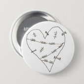 Missbrauchtes Herz Button (Vorne & Hinten)