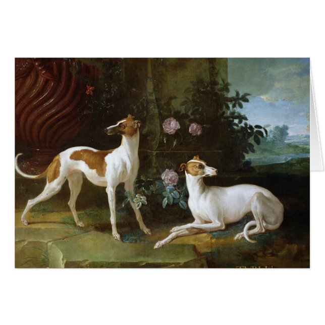 Misse und Turlu, zwei Windhunde Louis XV (Vorderseite (Horizontal))