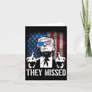 Missed Donald Trump Shot Trump 2024 US American Fl Karte