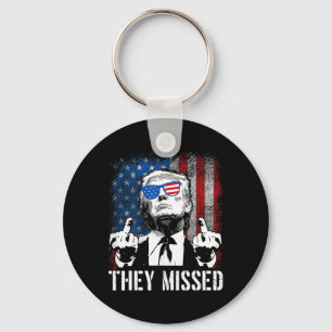 Missed Donald Trump Shot Trump 2024 US American Fl Schlüsselanhänger