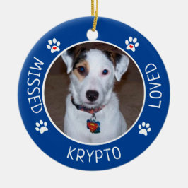 Missed Loved Custom Dog Memorial Keramik Ornament