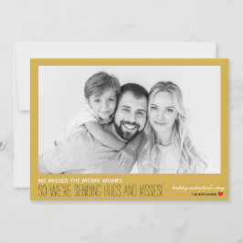 Missed Wishes Hugs & Kisses Photo Card Feiertagskarte
