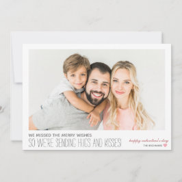 Missed Wishes Hugs & Kisses Photo Card Feiertagskarte